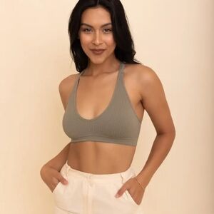 Green Seamless Racerback Bra Intimates